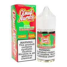 Cloud Nurdz - Sour Watermelon Strawberry - Salt Nic