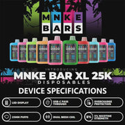 MNKE Bars XL 25K - 25,000 Puffs Disposable Vape